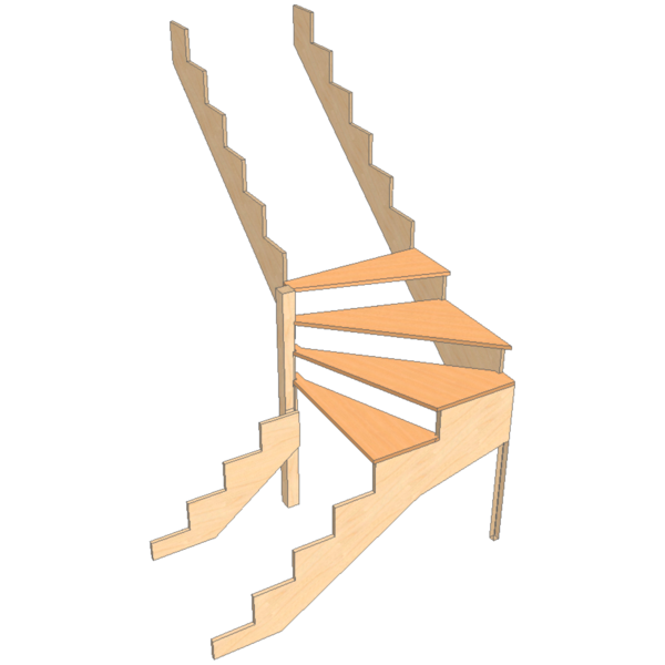 Фанерные лестницы Эконом